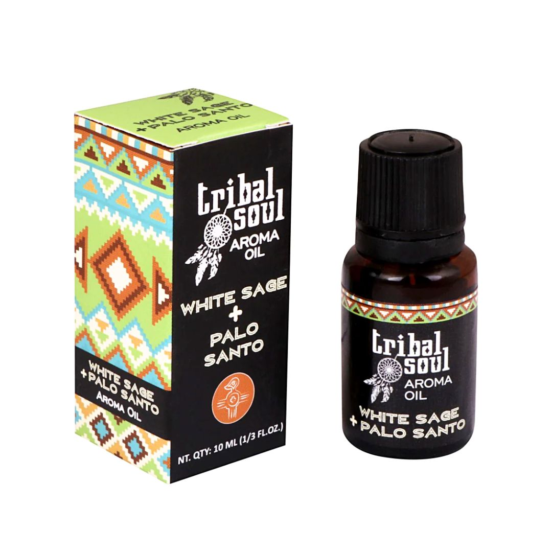 Tribal Soul White Sage &amp; Palo Santo aromatic oil bottle