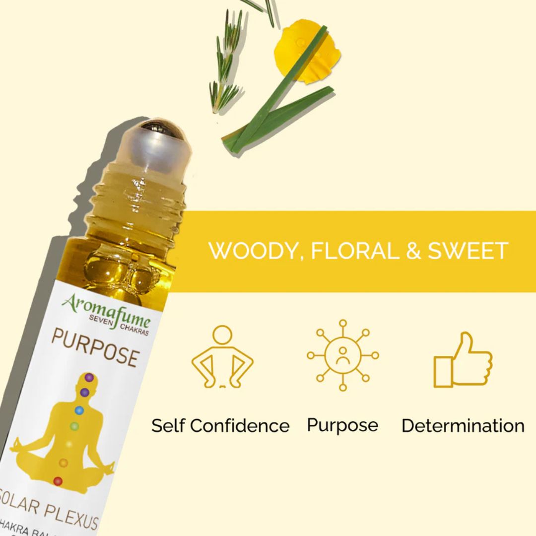 3rd Chakra - Solar Plexus - Manipura Essential Oil Roll On Blend