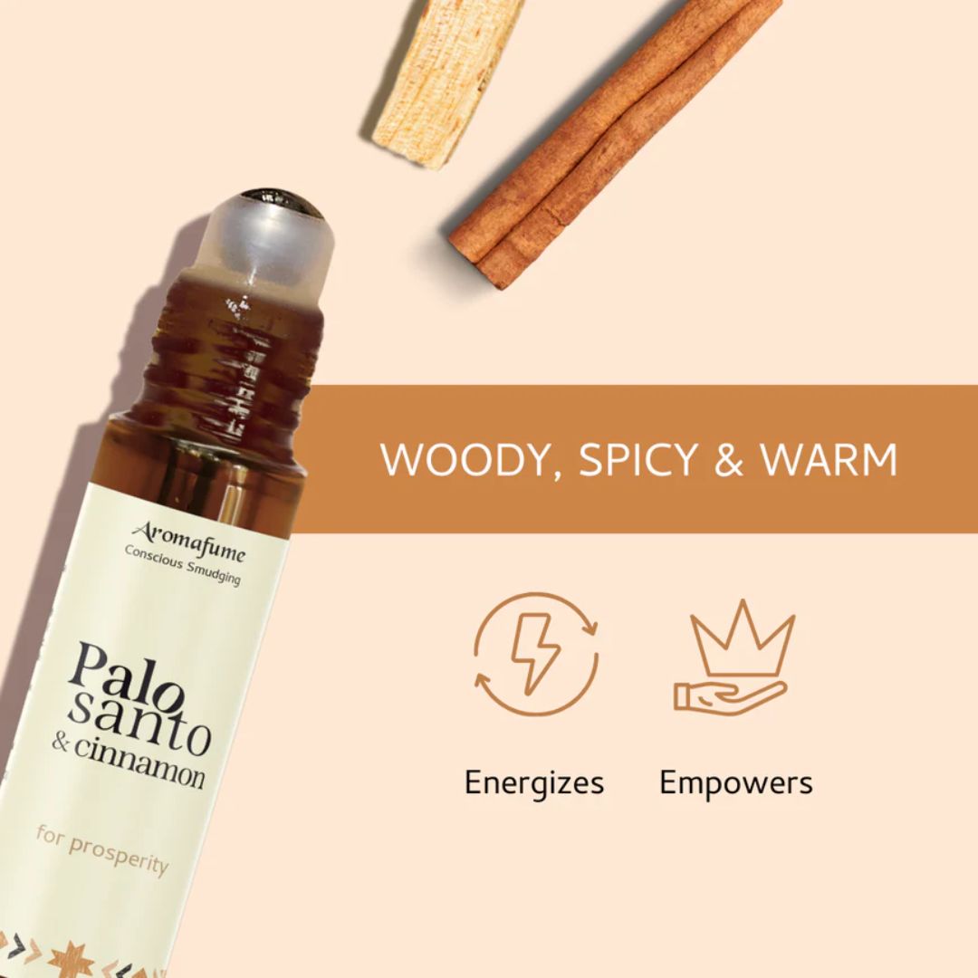 Aromafume Palo Santo & Cinnamon roll-on bottle