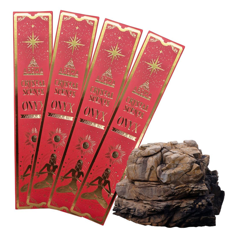 Aroma Crystal Scents – Onyx Incense Sticks with Crystals