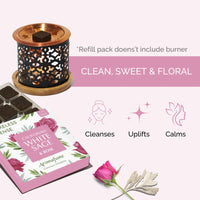 Aromafume Californian White Sage & Rose smokeless incense packaging with incense bricks on a white background.