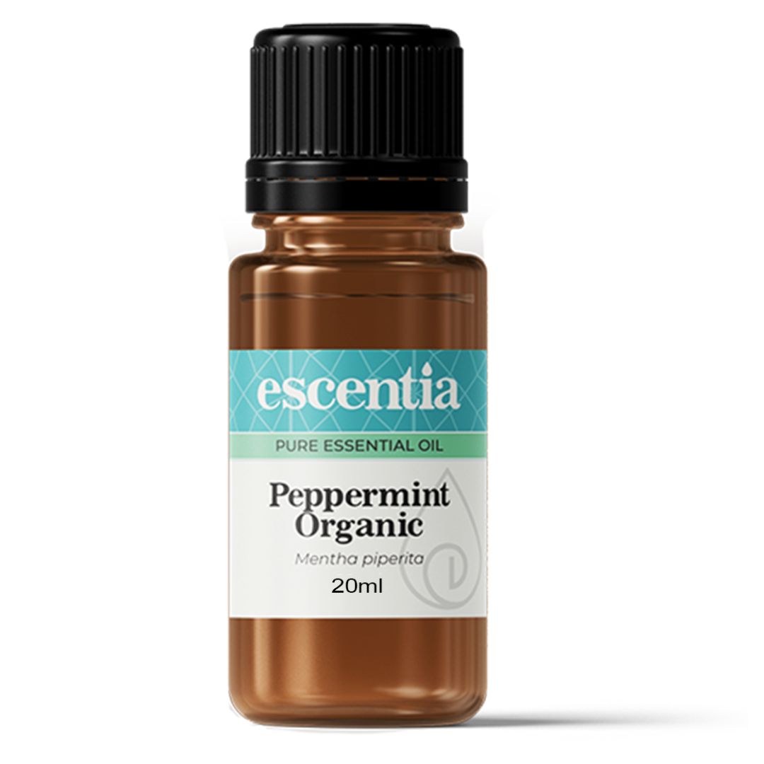Escentia Peppermint Organic Essential Oil bottle