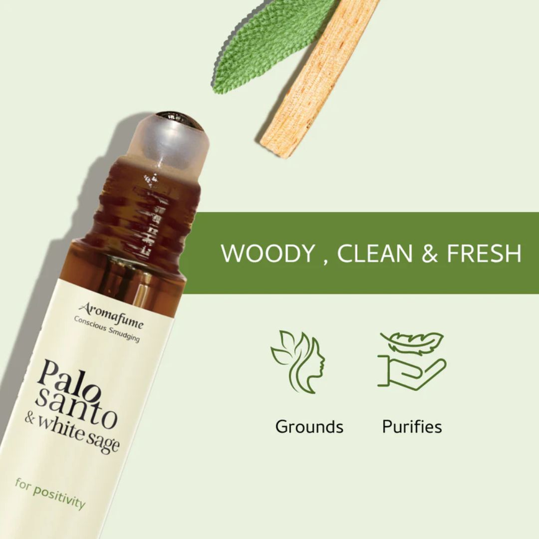 Aromafume Palo Santo & White Sage roll-on bottle