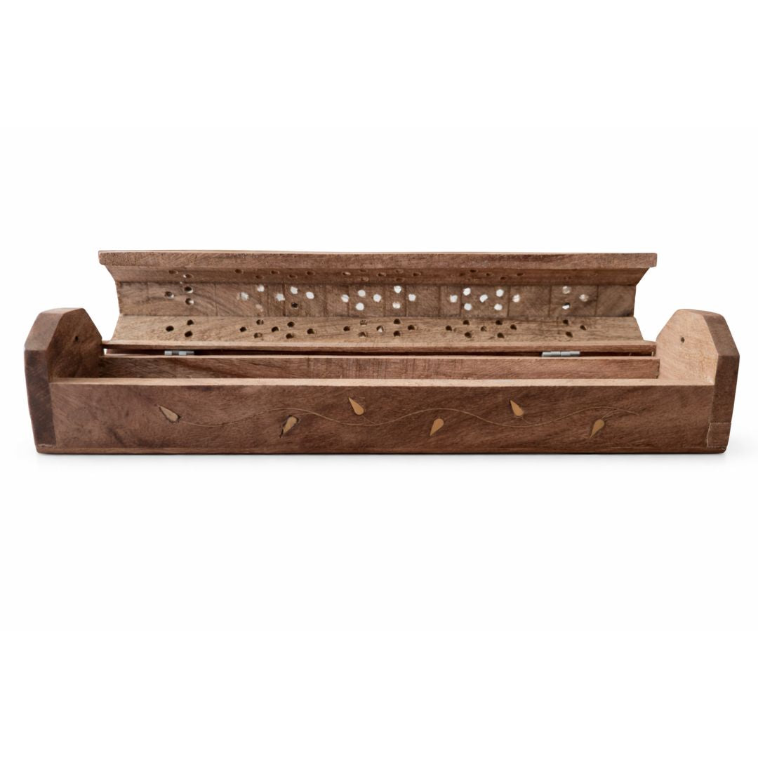 Natural Wooden Ash Catcher Box – Incense Holder