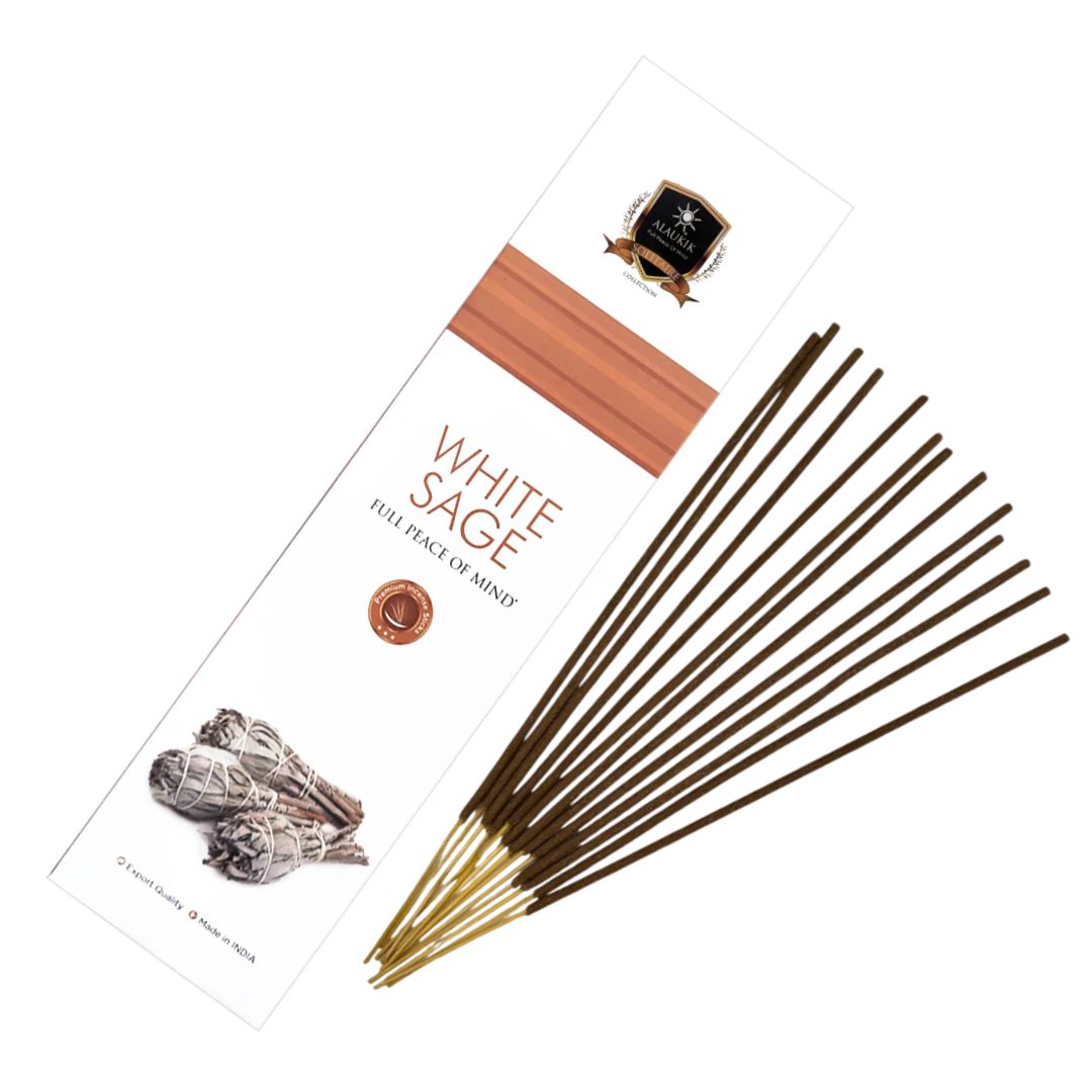 Alaukik White Sage incense sticks 90g pack
