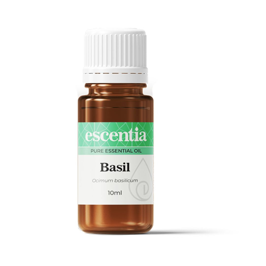 Escentia Basil Essential Oil bottle