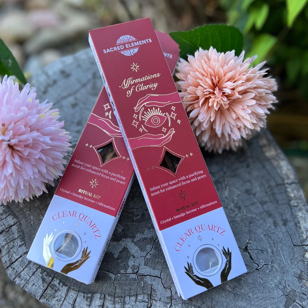 Sacred Elements Affirmation of Clarity ~ Clear Quartz Incense Kit