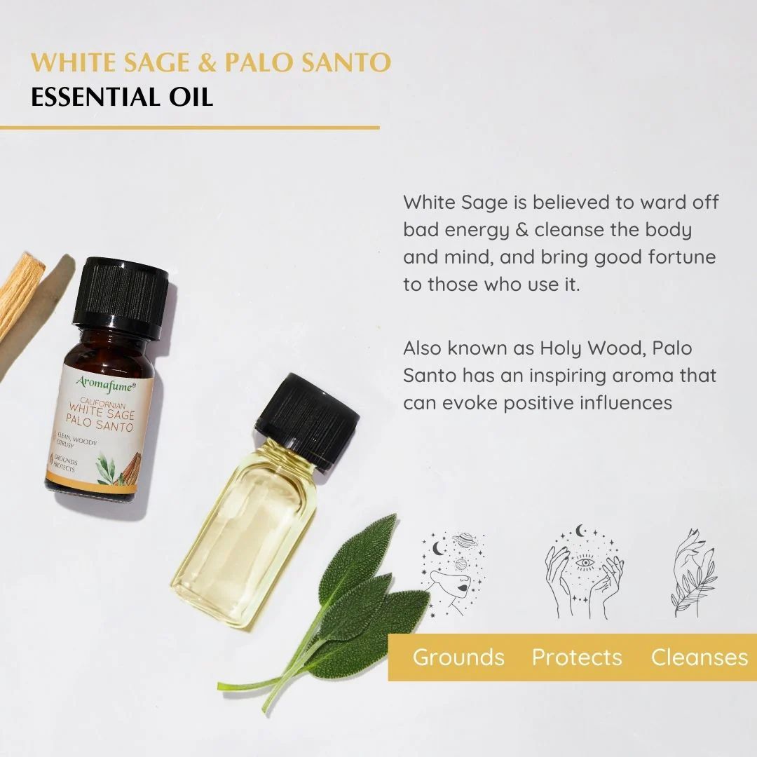 10ml Aromafume White Sage &amp; Palo Santo diffuser oil bottle