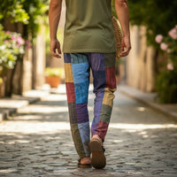 Nomad Spirit Boho Patchwork Gheri Pants (100% Cotton Hippie Pants)