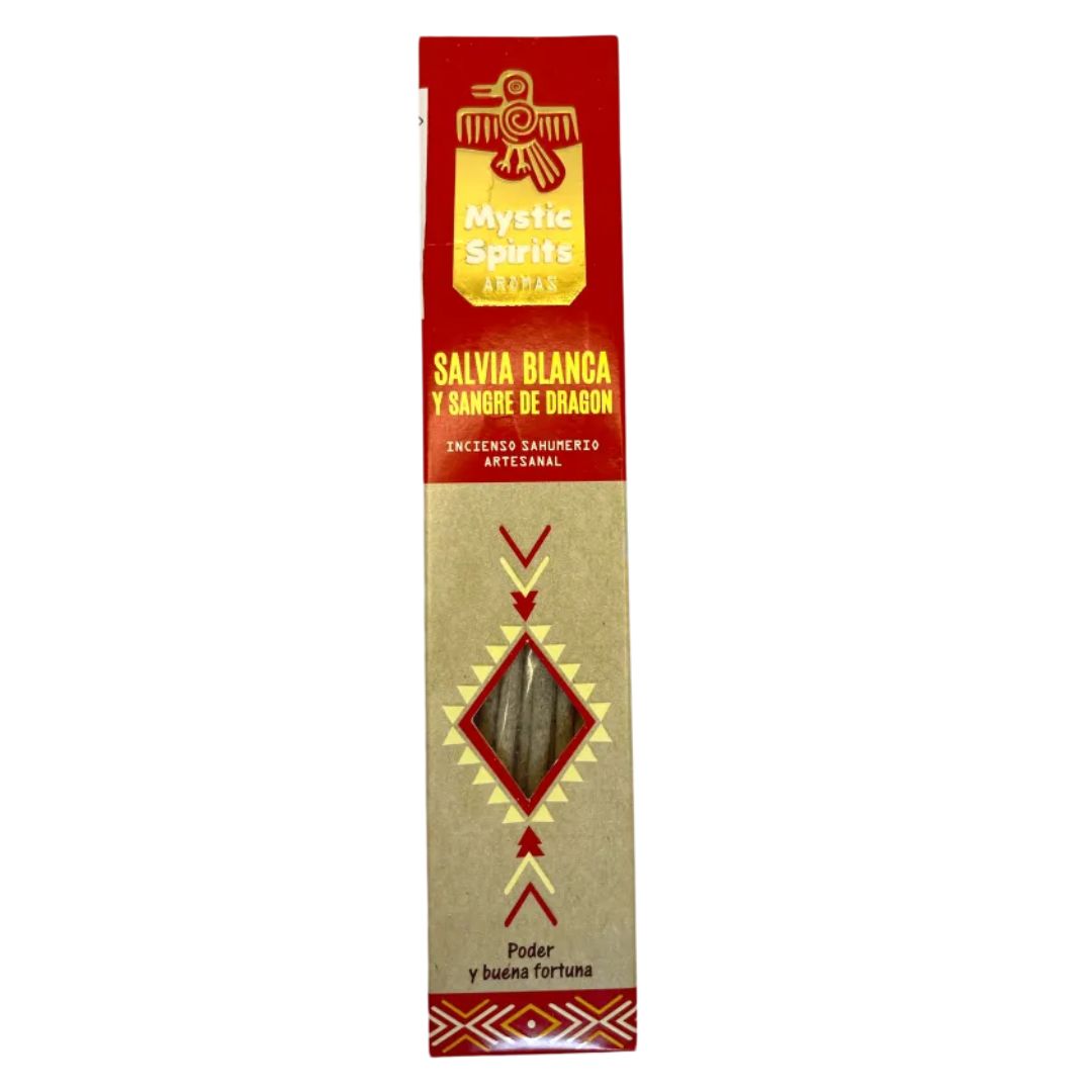 Pack of Mystic Spirits White Sage and Dragon’s Blood incense sticks