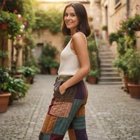 Nomad Spirit Boho Patchwork Gheri Pants (100% Cotton Hippie Pants)