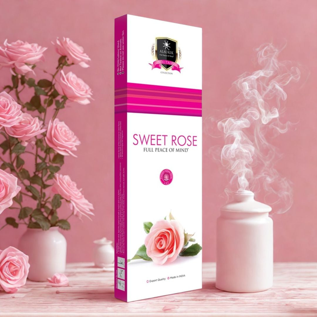 Alaukik Sweet Rose incense 90g pack