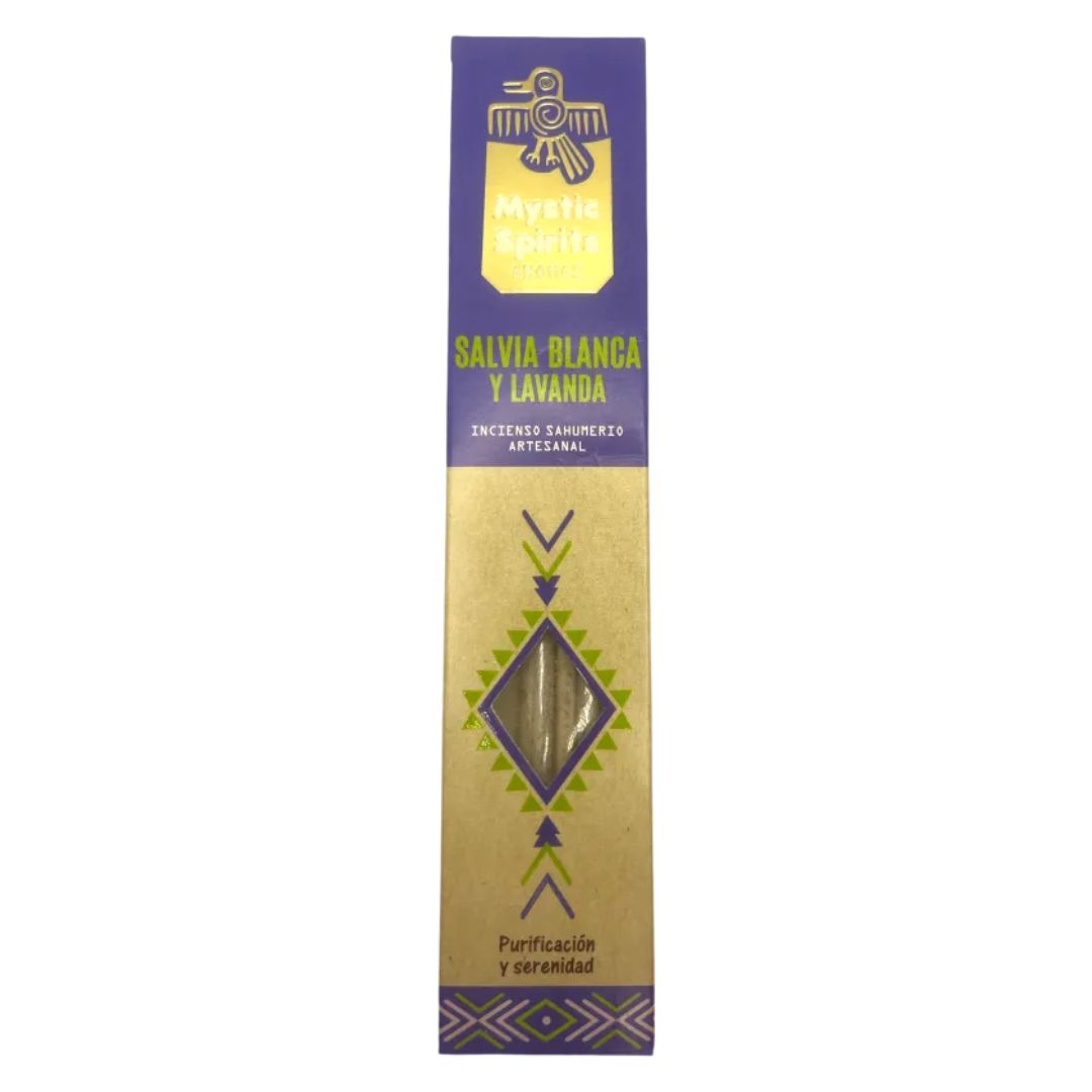 Pack of Mystic Spirits White Sage and Lavender incense sticks