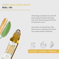White Sage and Palo Santo essential oil roller
