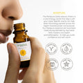 Amber bottle of Aromafume Manipura chakra diffuser oil
