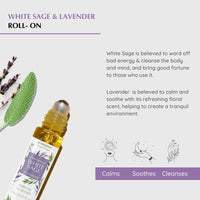 White Sage and Lavender aromatherapy roller