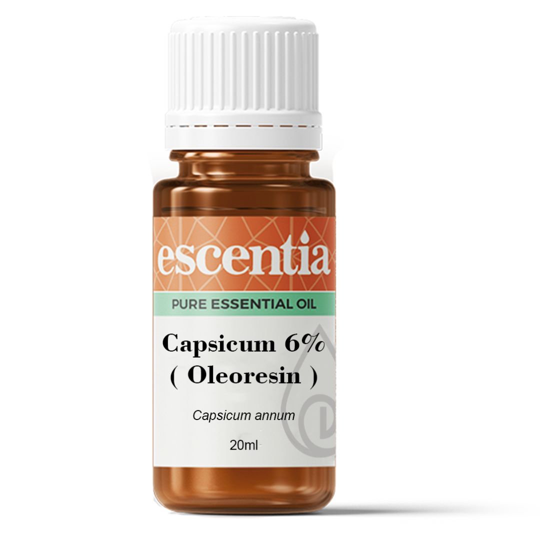 Escentia Capsicum Oleoresin Essential Oil - 6% Pure Extract, 10ml