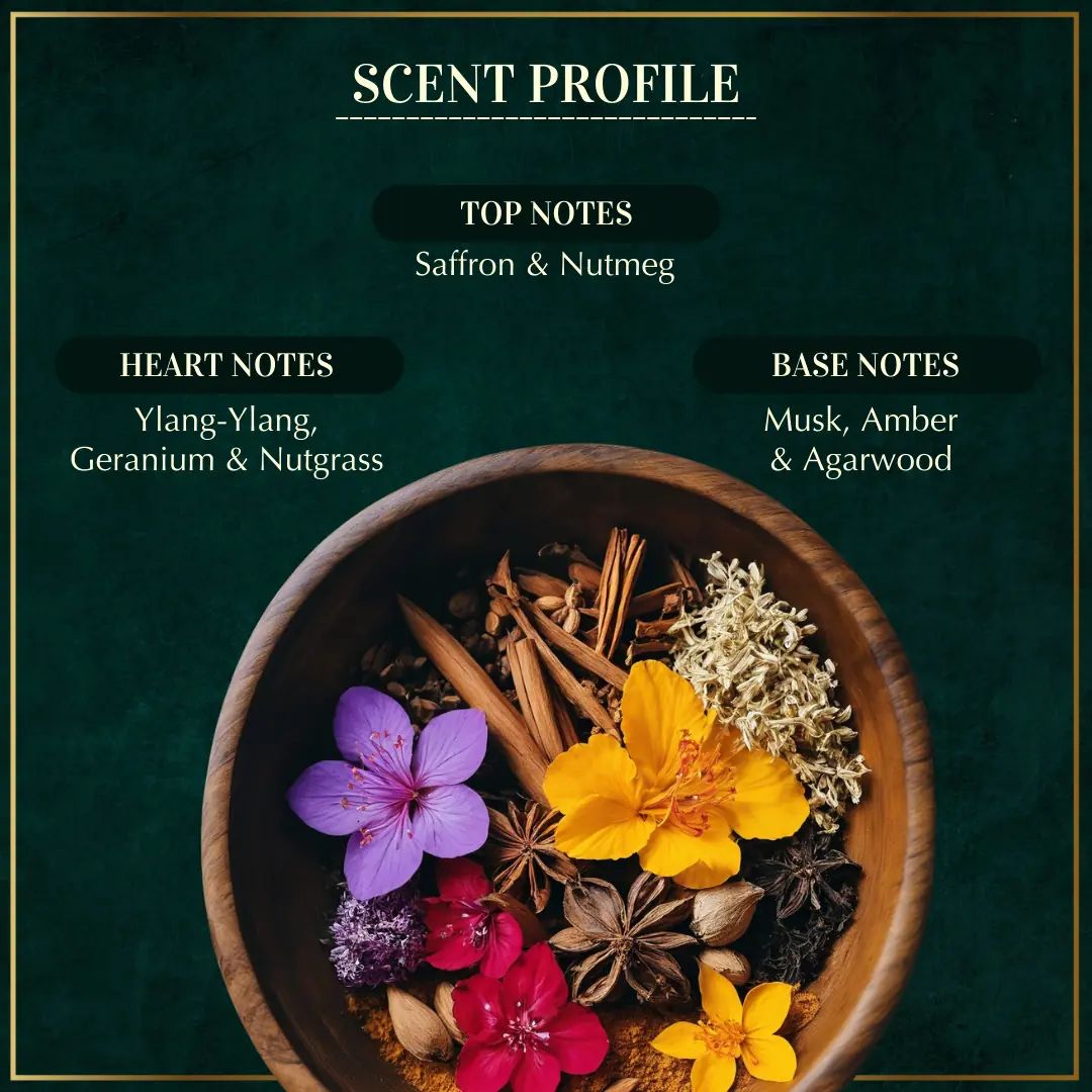 Oud Ya Aini incense packaging with jar of incense sticks on a white background