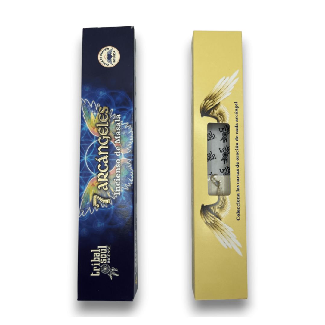 Tribal Soul 7 Archangels incense box with feather detail