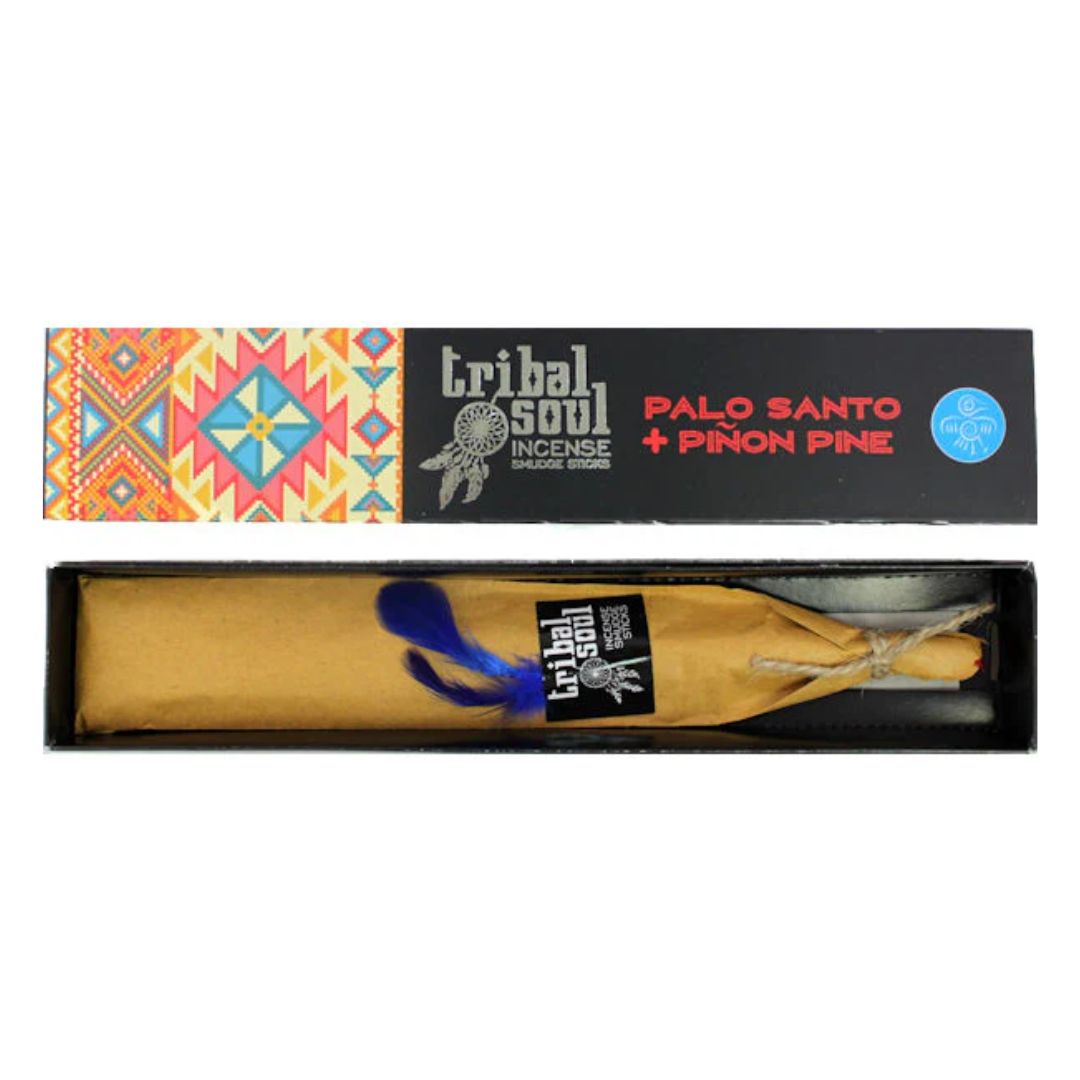 Box of Tribal Soul Palo Santo and Piñon Pine incense sticks