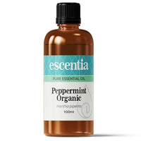 Escentia Peppermint Organic Essential Oil bottle