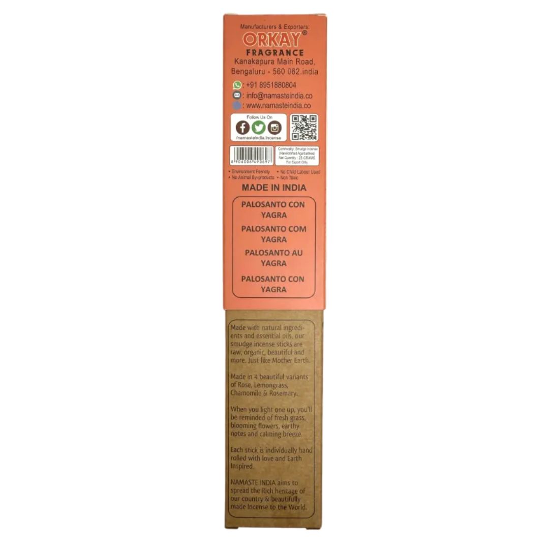 Palo Santo and Yagra incense sticks in Namaste India box