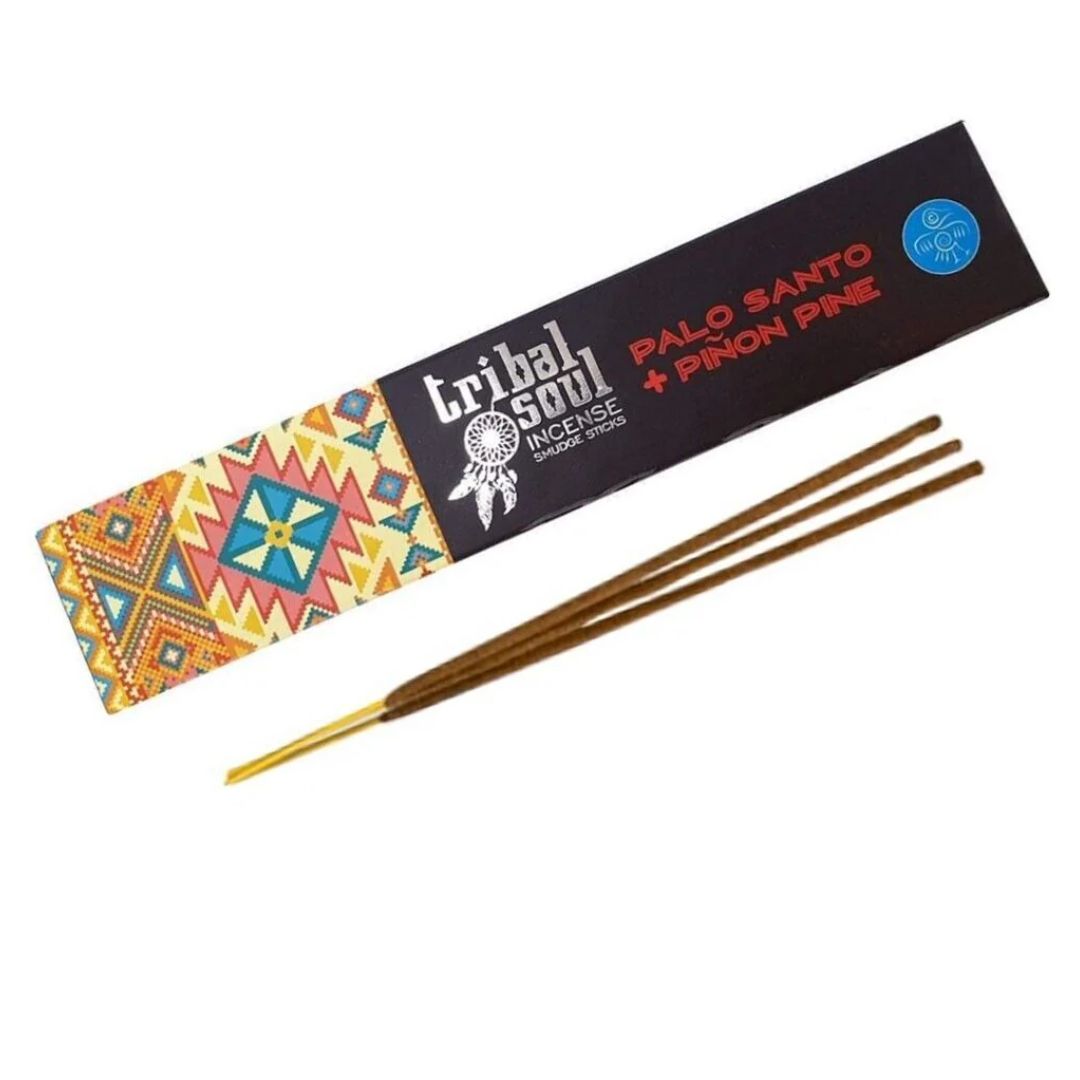 Box of Tribal Soul Palo Santo and Piñon Pine incense sticks