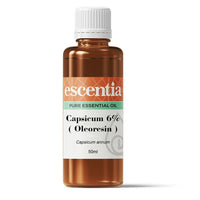 Escentia Capsicum Oleoresin Essential Oil - 6% Pure Extract, 10ml