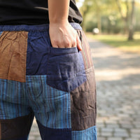 Nomad Spirit Boho Patchwork Gheri Pants (100% Cotton Hippie Pants)