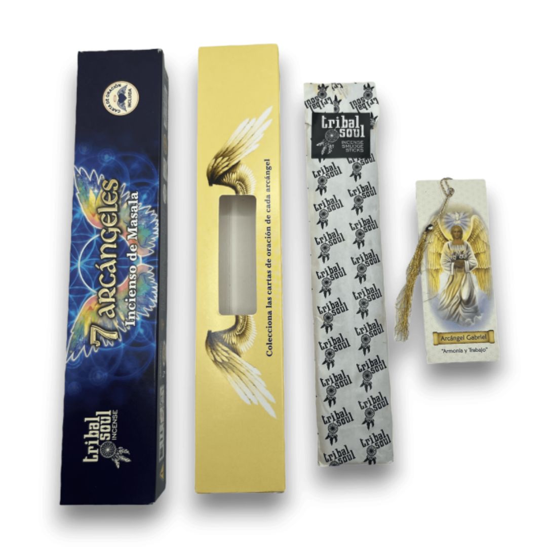 Tribal Soul 7 Archangels incense box with feather detail