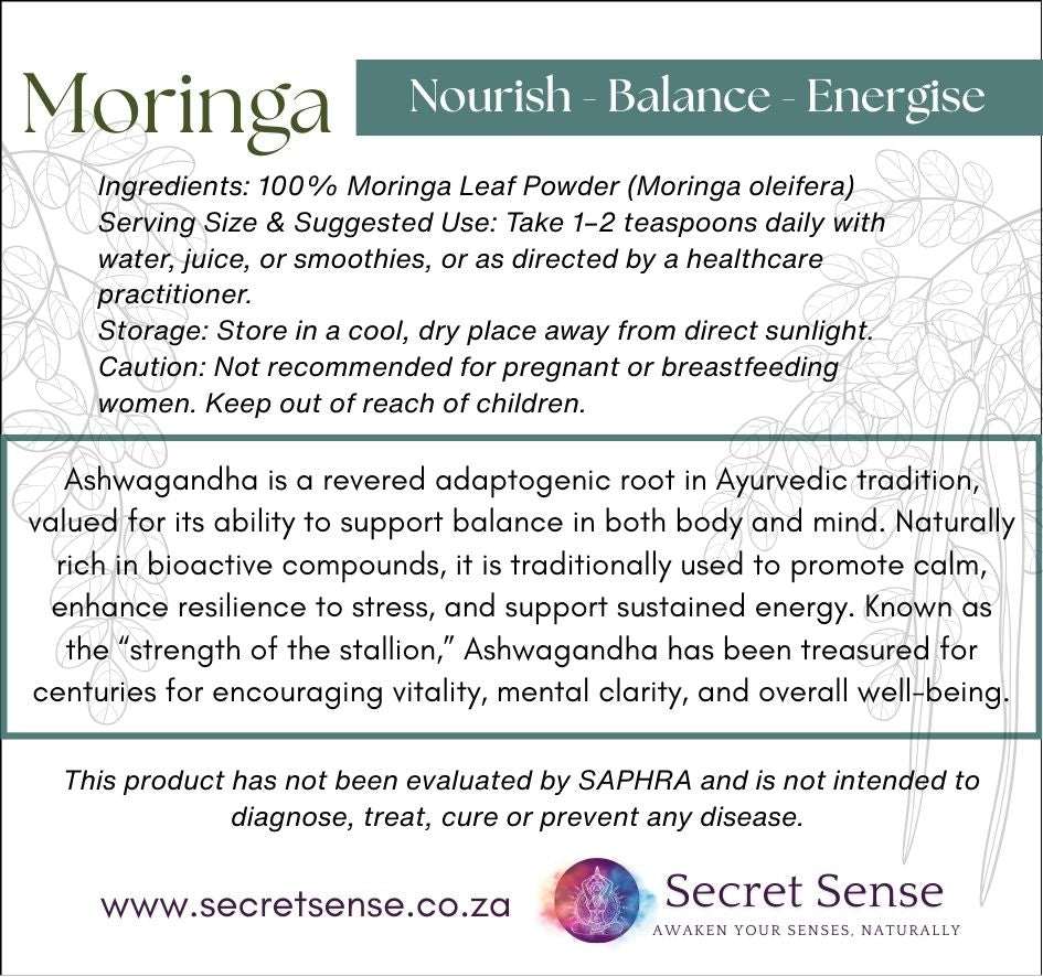 Bulk Moringa Powder with Fresh Moringa Leaf — Wholesale Superfood Supplement South Africa | Natural Energy, Vitality, and Balance