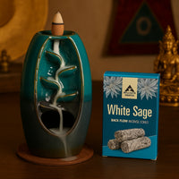 Wellness Mantra White Sage Backflow Incense Cones (10)