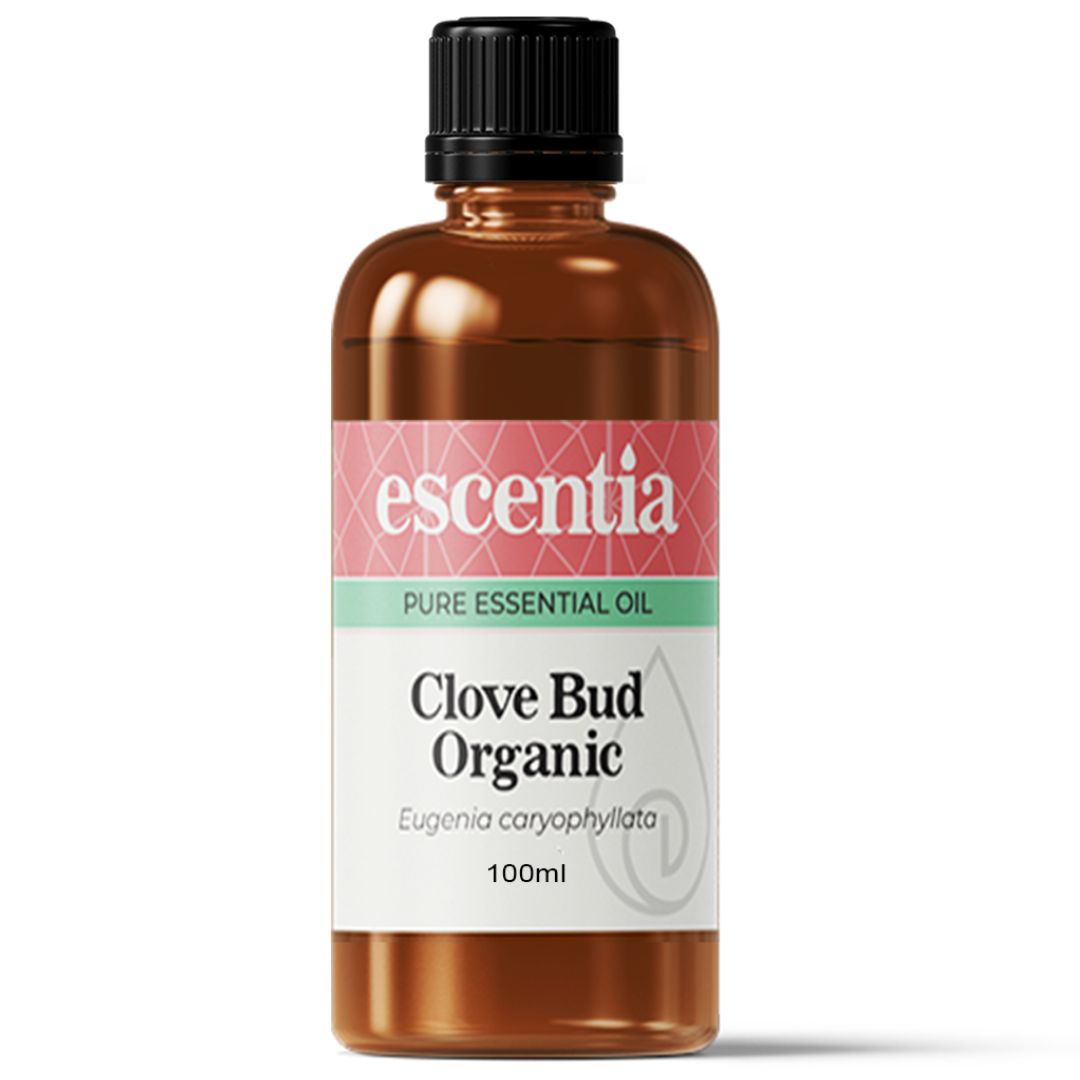 Escentia Clove Bud Organic Essential Oil bottle