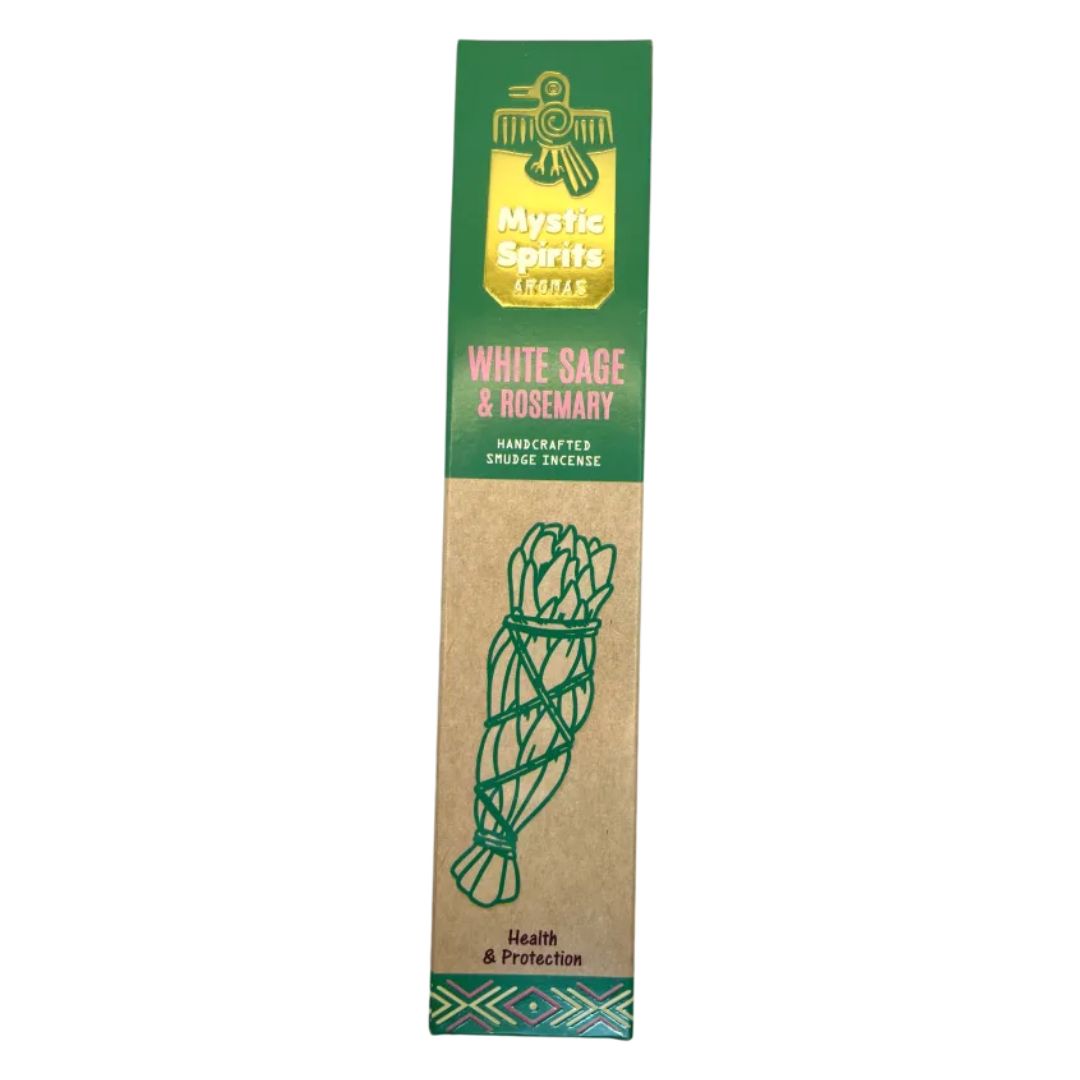 Pack of Mystic Spirits white sage and rosemary incense sticks