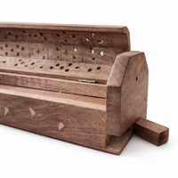 Natural Wooden Ash Catcher Box – Incense Holder