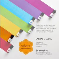 Amber bottle of Aromafume Sacral Chakra essential oil blend
