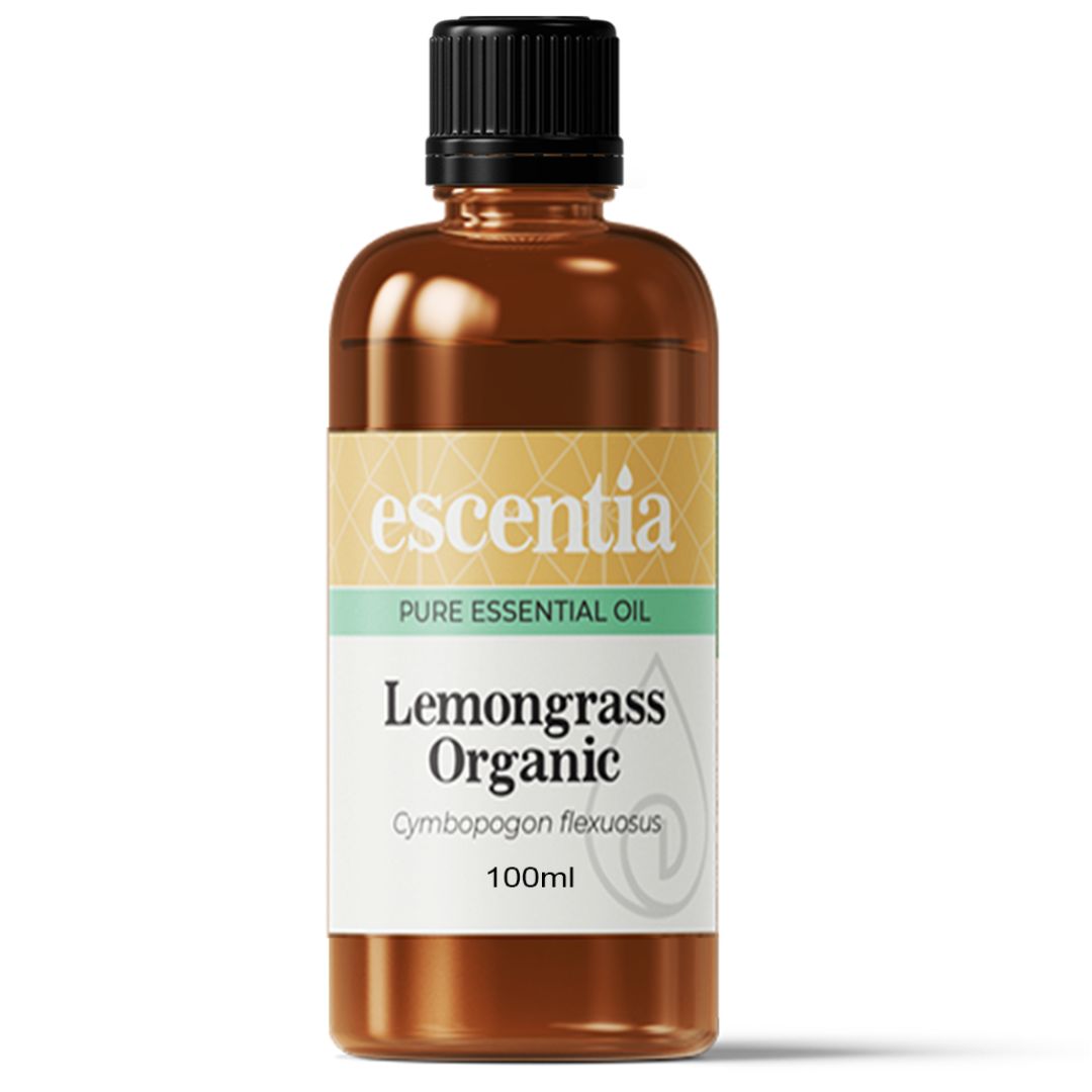 Escentia Organic Lemongrass Essential Oil Bottle