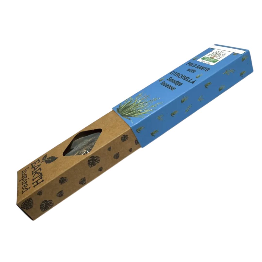 Box of Namaste India Palo Santo and citronella incense sticks