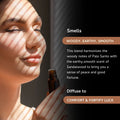 Amber glass bottle of Palo Santo and Sandalwood essential oil blend