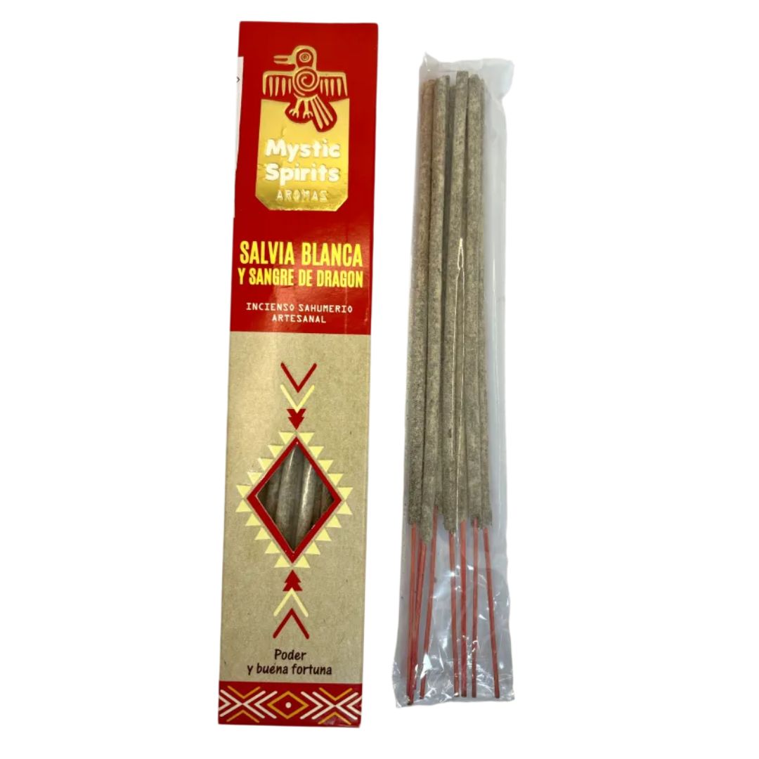 Pack of Mystic Spirits White Sage and Dragon’s Blood incense sticks