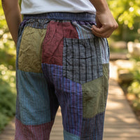 Nomad Spirit Boho Patchwork Gheri Pants (100% Cotton Hippie Pants)