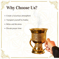 Sheeba Bakhoor jar with decorative box on a white background