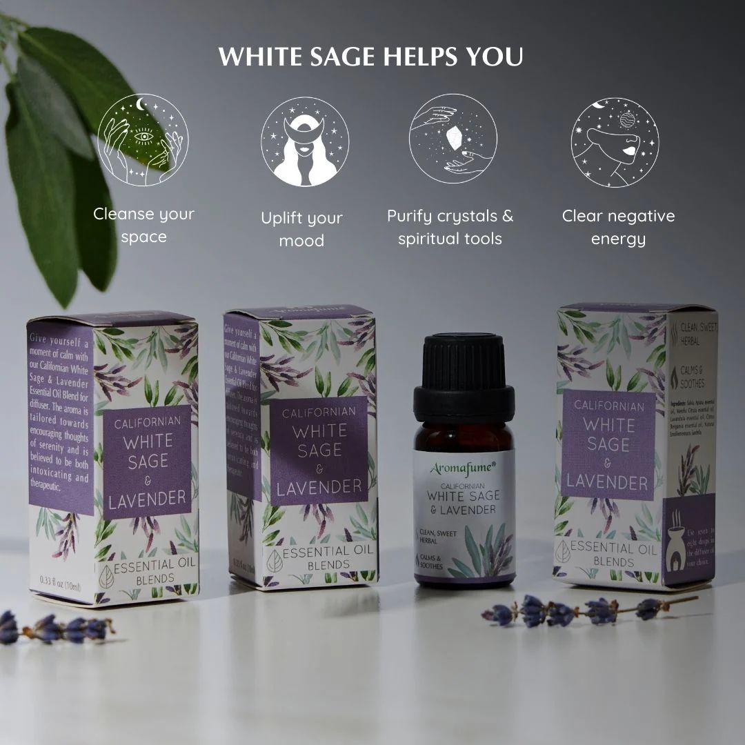 White Sage and Lavender diffuser oil bottle 10ml
