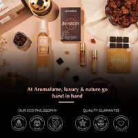 Amber glass bottle of Aromafume Myrrh Essential Oil Diffuser Blend