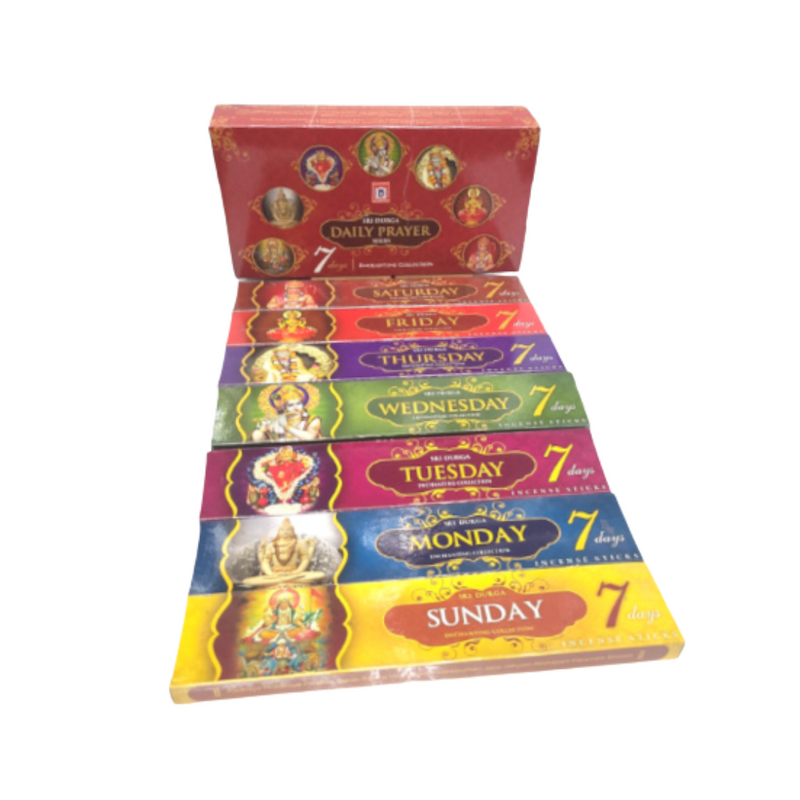 Sri Durga: 7 Daily Prayer Incense Pack