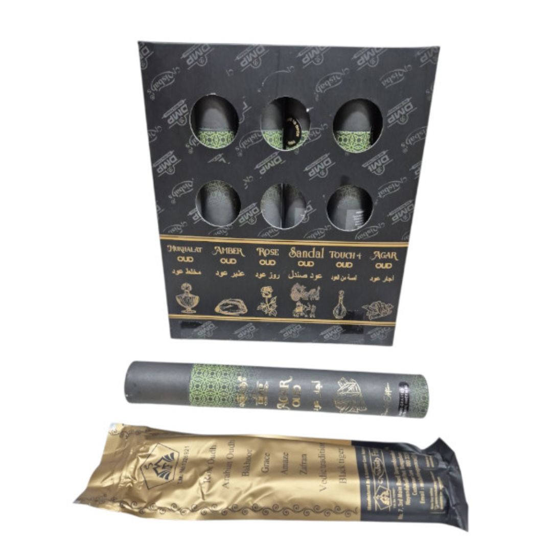 Misbah Agar Oudh canister incense pack 6 x 40 g