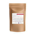 Back view of Mucuna Powder pouch showing product label and ingredients