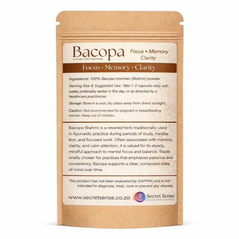 Bacopa Brahmi Capsules 500mg – Focus • Awareness • Clarity