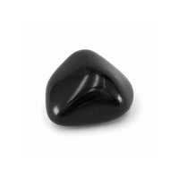 Black obsidian stone of protection on a white background