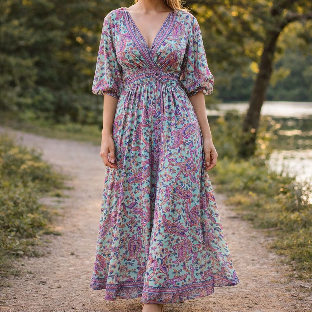 Serenity Paisley Goddess Dress boho maxi dress South Africa